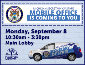 Image for Michigan Secretary of State Mobile Office Visit on September 8