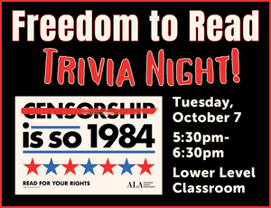 Placeholder image for Freedom to Read Trivia Night on Oct. 7
